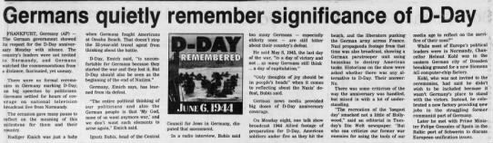 Germans quietly remember significance of D-Day